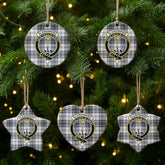Glendinning Tartan Crest Christmas Ceramic Ornament